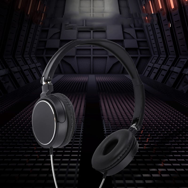 fosa Foldable Head Mounted Headphone Mini Wired Headset Hands Compact Stereo HiFi Music Headset Support Rotatable Ear Cup Adjustable Headband Support TF Card - Image 5